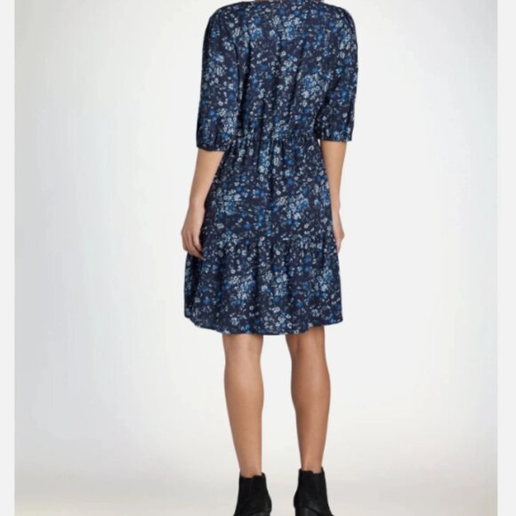 Time and Tru Women's Puff Sleeve Mini Dress – Size XS (0–2) - Picture 3 of 4